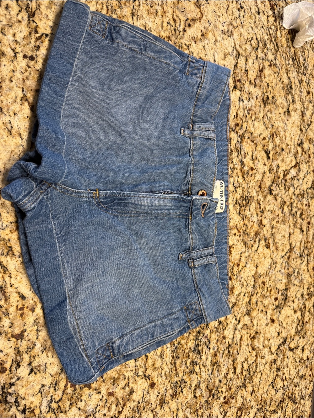 We The Free Light Blue Denim Jean Shorts